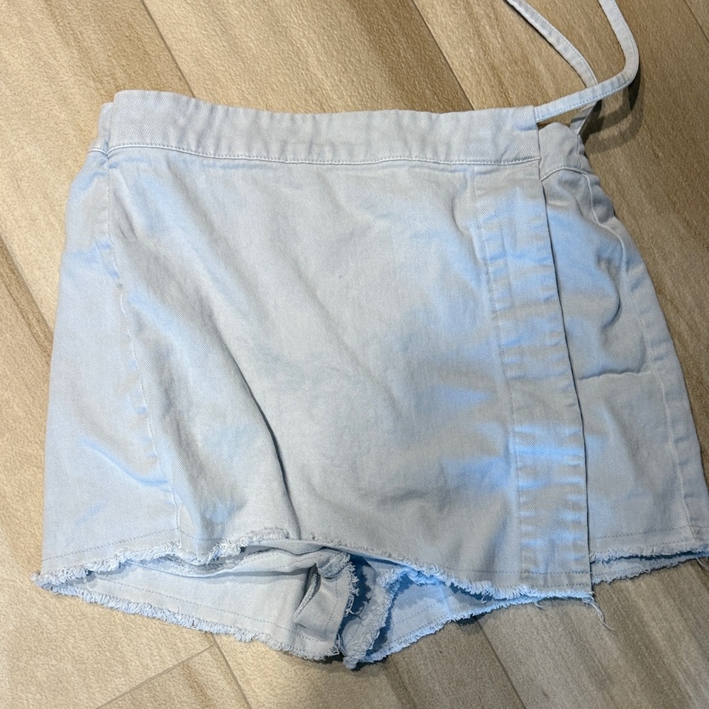 Double Zero Soft Blue Denim Shorts